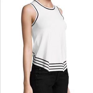 Kendall & Kylie Striped White Tank, Size L